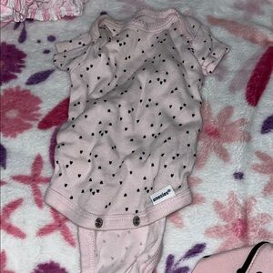 Gerber Pink and Black Heart One Piece